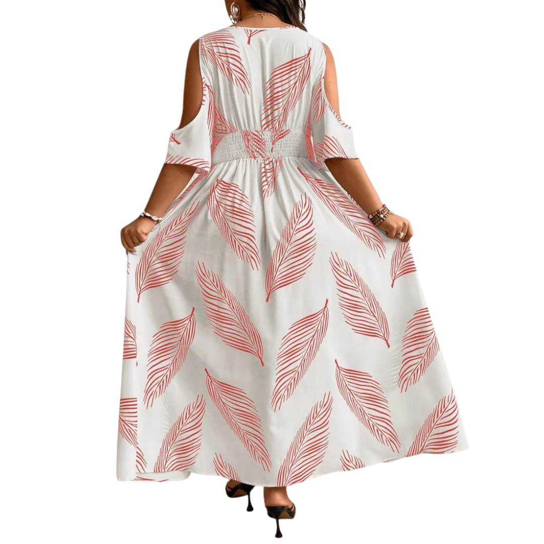 WAVENA™ – Boho-tryck axelbandslös klänning