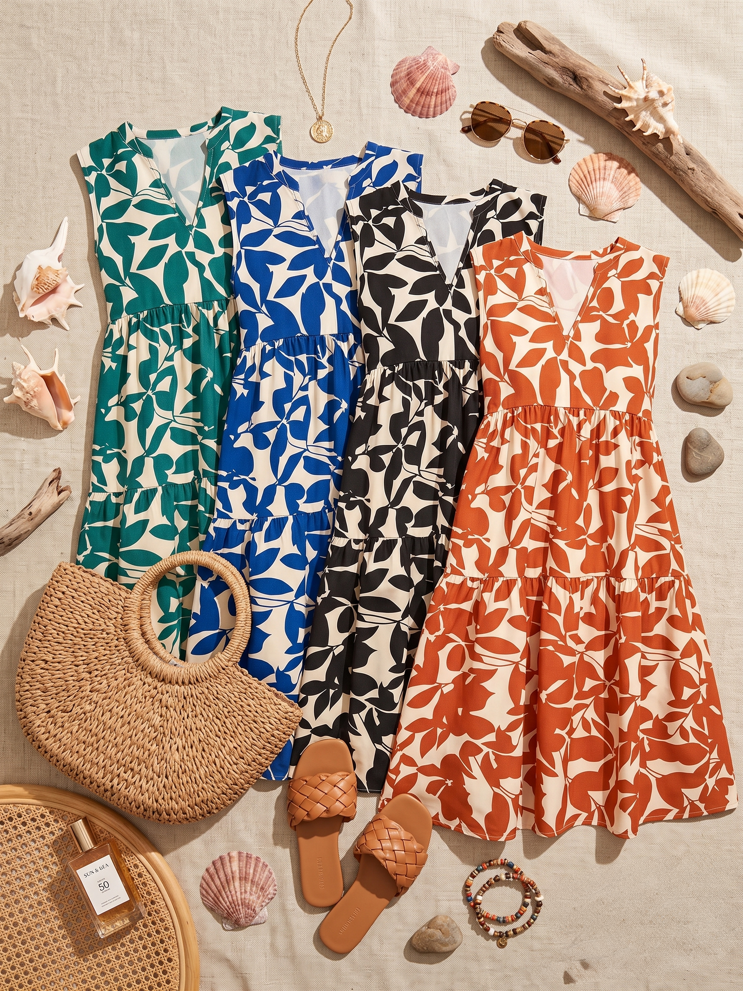 Carly™ | Enkel sommarklänning med blommönster