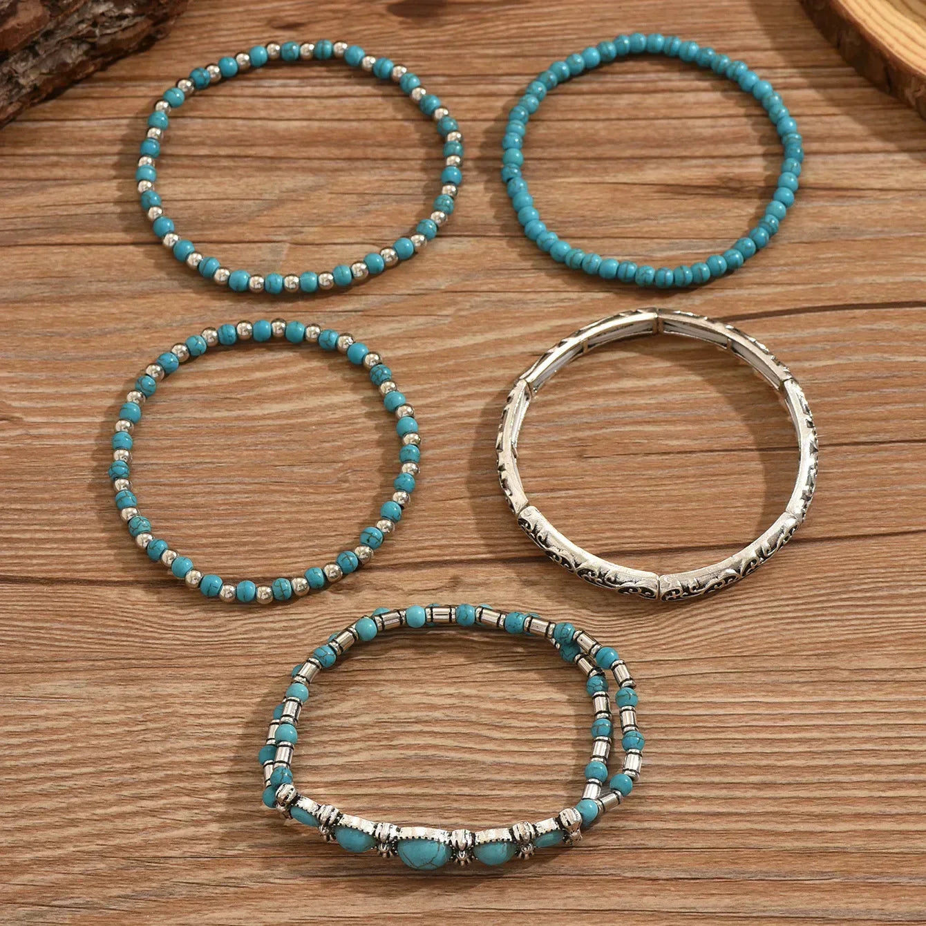 Maëlys | Förfinat turkosfärgat flerrad armband