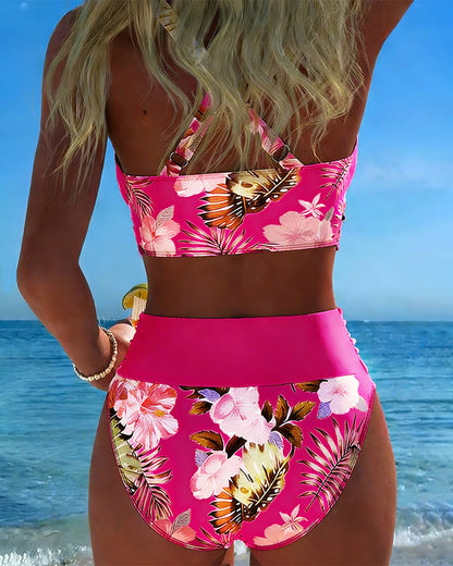 Jolina | Bikini med kontrasterande blomsterprint