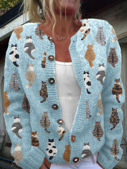 Van Elst Mode® | Kattmönstrad cardigan