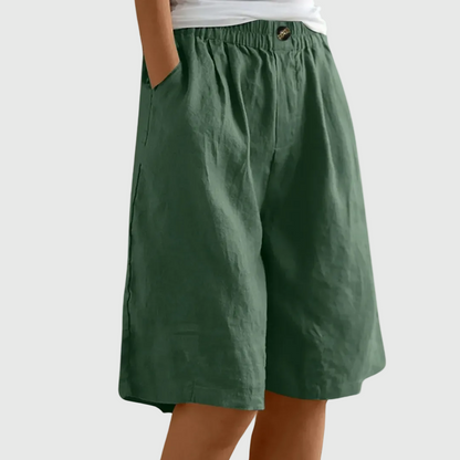 Madeleine | Rymliga shorts med elastisk midja