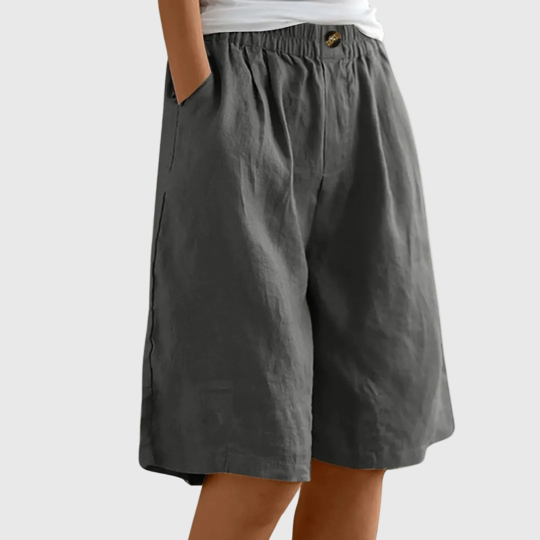 Madeleine | Rymliga shorts med elastisk midja