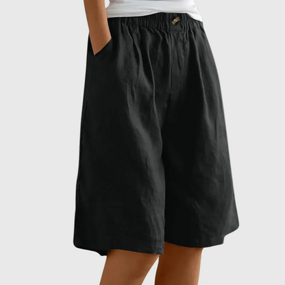 Madeleine | Rymliga shorts med elastisk midja