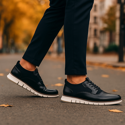 Caruso - Snörade lädersneakers