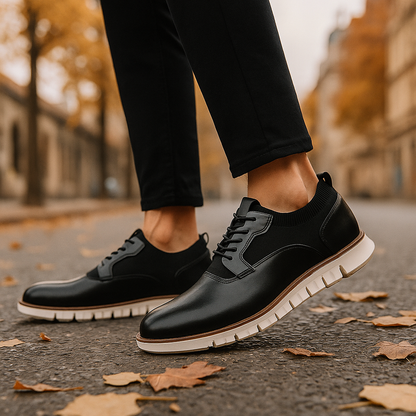 Caruso - Snörade lädersneakers