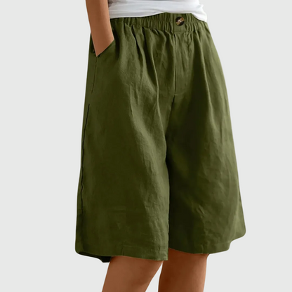 Madeleine | Rymliga shorts med elastisk midja