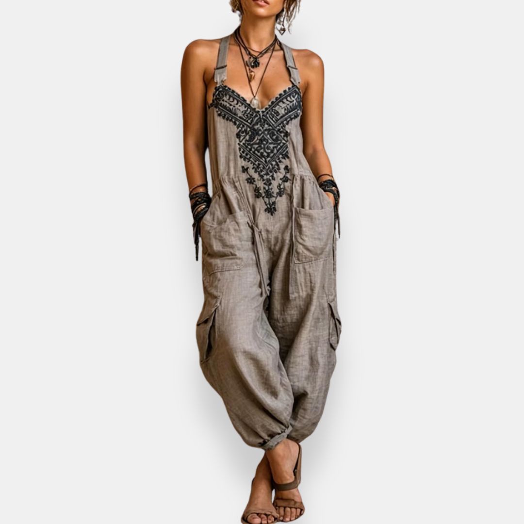Erminilde | Bohemisk broderad jumpsuit