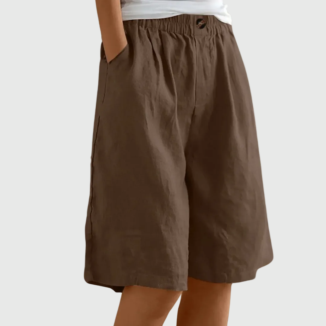 Madeleine | Rymliga shorts med elastisk midja