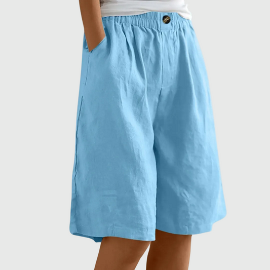 Madeleine | Rymliga shorts med elastisk midja