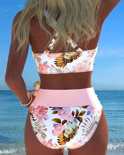 Jolina | Bikini med kontrasterande blomsterprint