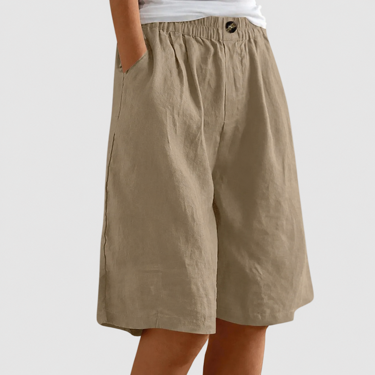 Madeleine | Rymliga shorts med elastisk midja