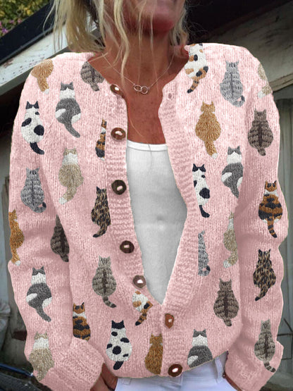 Van Elst Mode® | Kattmönstrad cardigan