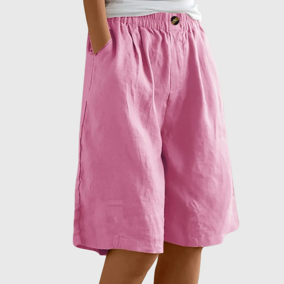 Madeleine | Rymliga shorts med elastisk midja