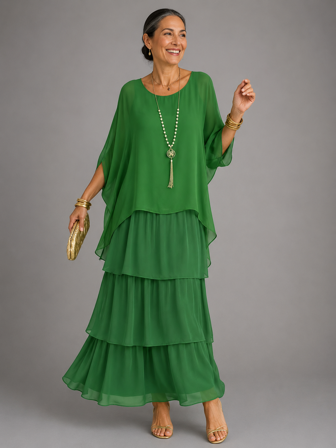 Lara™ | Elegant Flödande Maxi Klänning