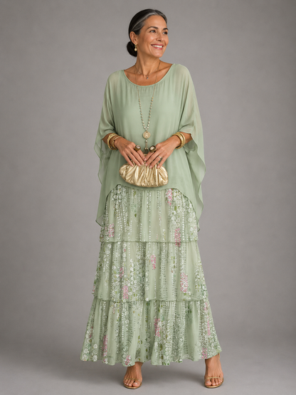 Lara™ | Elegant Flödande Maxi Klänning