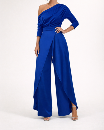 Thalia™ | Enaxlad överlagd jumpsuit