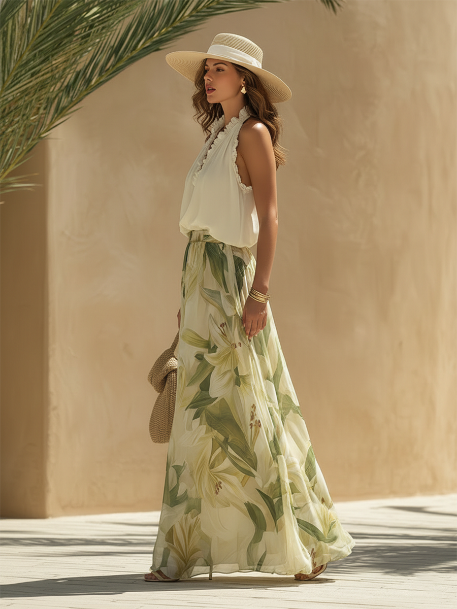 Lyselle™ | Elegant och luftig set med blommönster