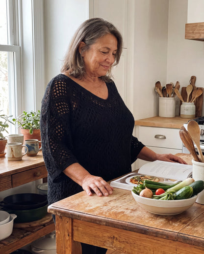 Edith™ | Öppenstickad V-ringad tröja