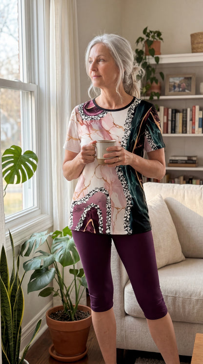 Luna™ | Mönstrat tvådelat set i stretch