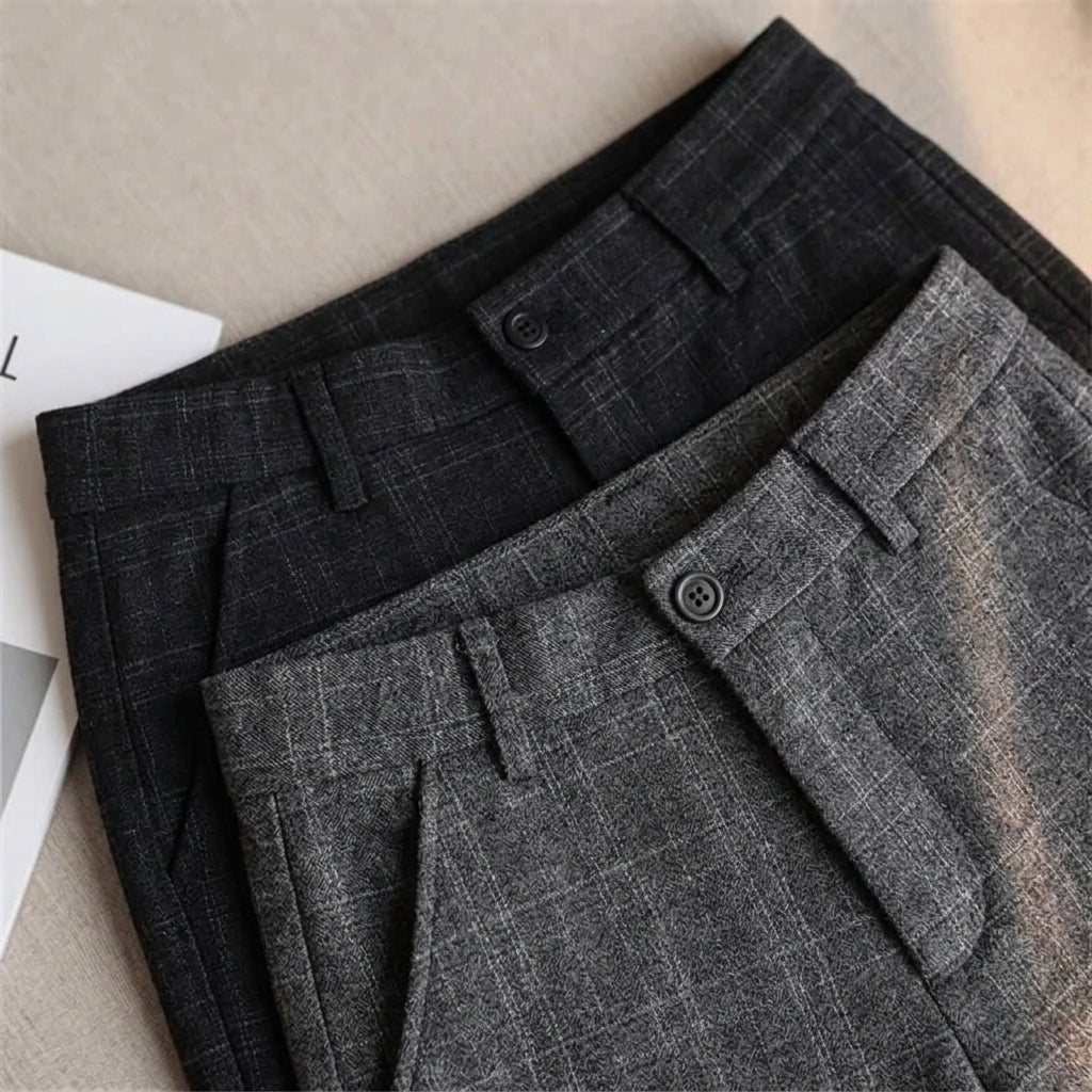 Elegant rutiga formella byxor