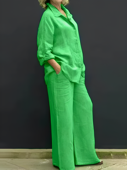 Lara linneskjorta kostym