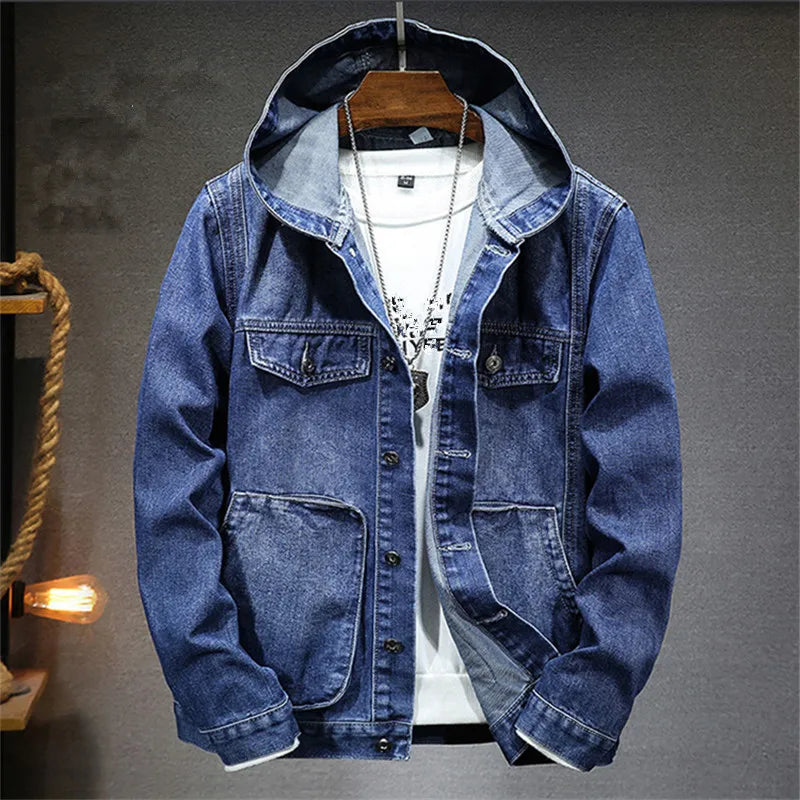 Ridgemeyer denimtröja med luva