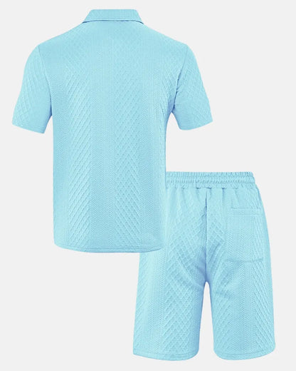 Diamantstickat polo-set