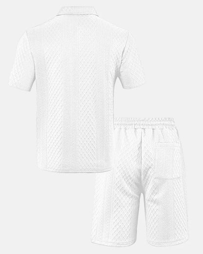 Diamantstickat polo-set