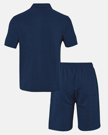 Diamantstickat polo-set