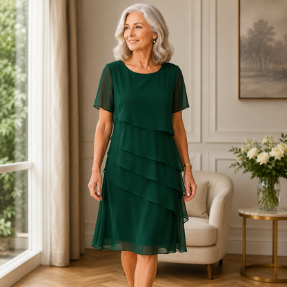 Linda | Elegant Komfort Volangklänning