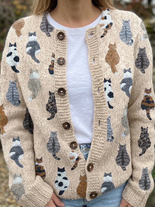 Van Elst Mode® | Kattmönstrad cardigan
