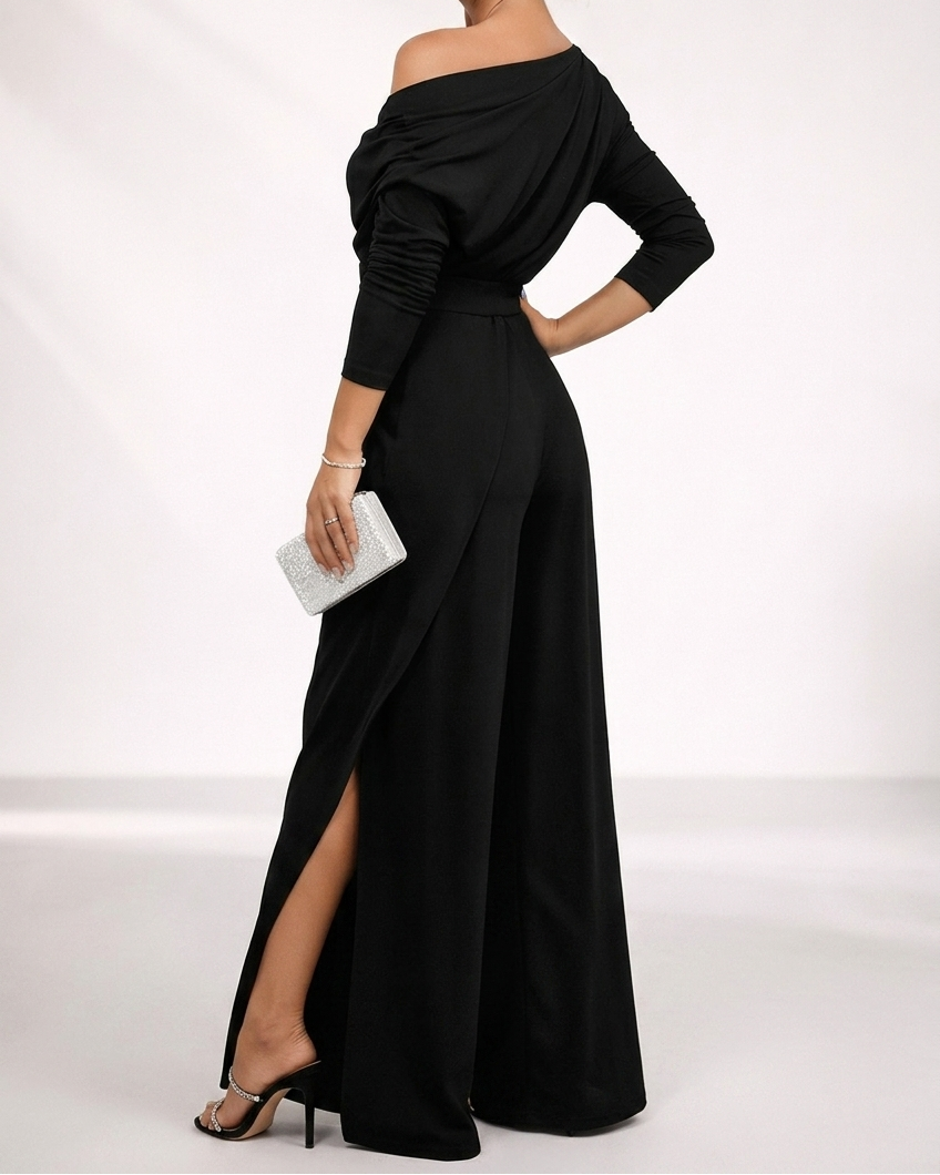 Thalia™ | Enaxlad överlagd jumpsuit