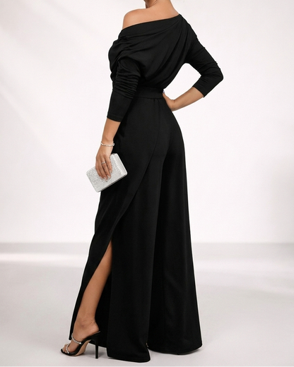 Thalia™ | Enaxlad överlagd jumpsuit