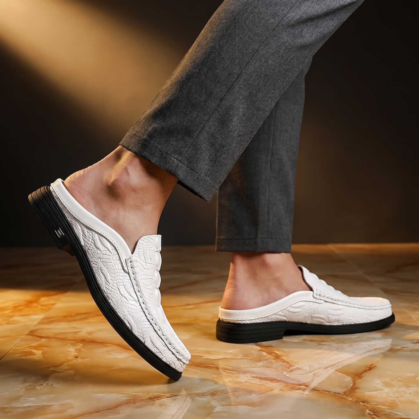 Capri-mule loafers