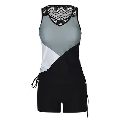Damernas mönstrade tankini-set