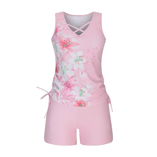 Damernas mönstrade tankini-set