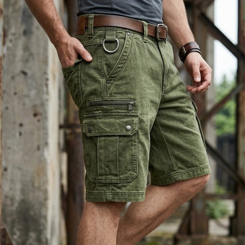 Beeckhoven™ | Funktionell Denim Cargo Shorts