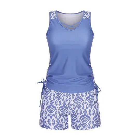 Damernas mönstrade tankini-set