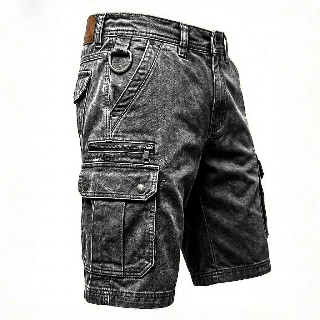 Beeckhoven™ | Funktionell Denim Cargo Shorts