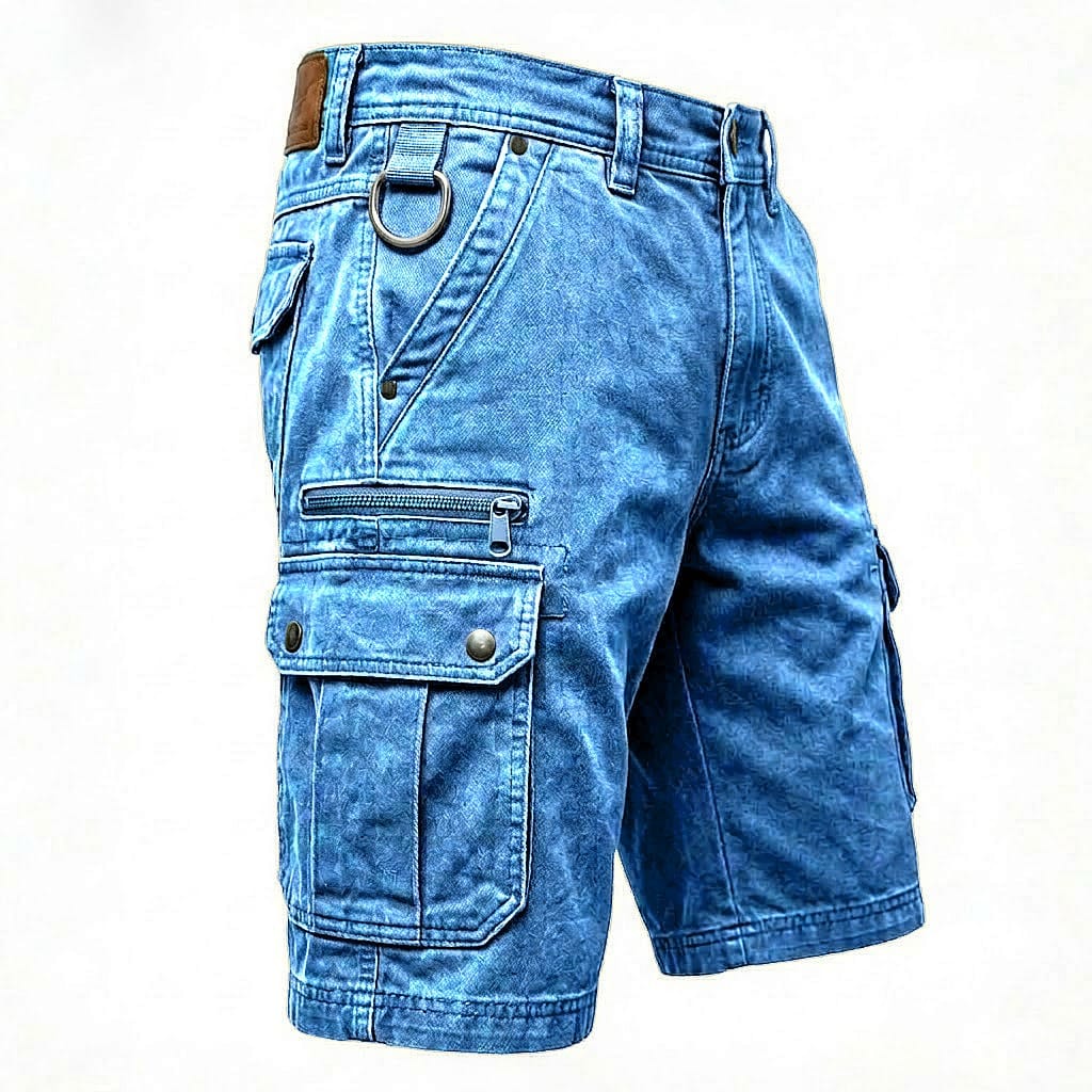 Beeckhoven™ | Funktionell Denim Cargo Shorts